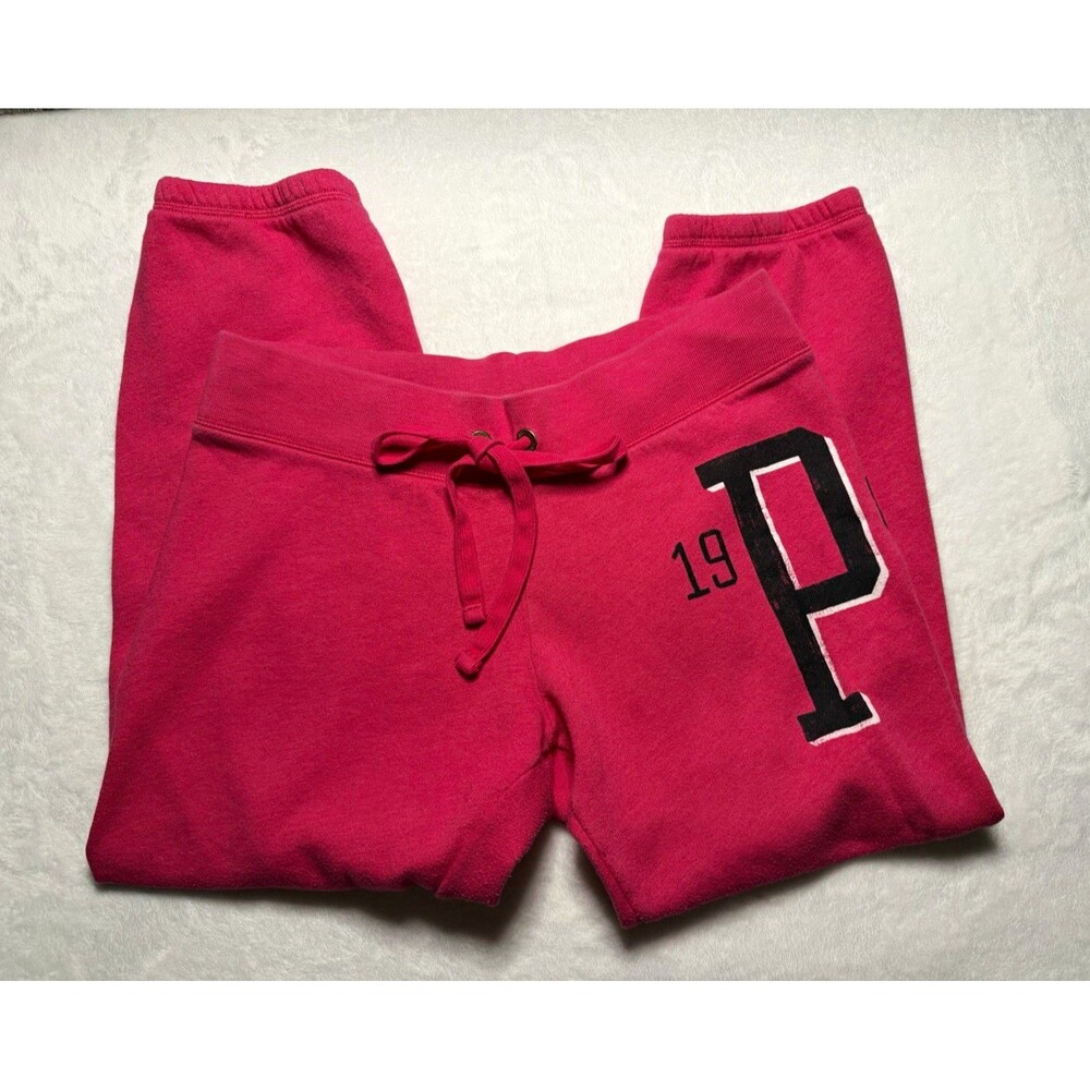 PINK Women's Pink Sweatpants S Drawstring Elastic Waist Logo Graphic